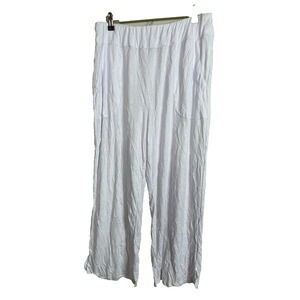 Shana‎ Pull On Cropped Pants White Lagenlook Pockets Size XL